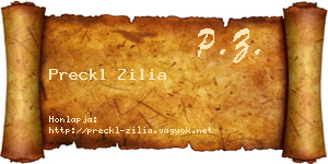 Preckl Zilia névjegykártya